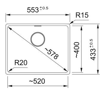 FRANKE MRG 110-52, mat črna + črni pokrov 125.0683.234