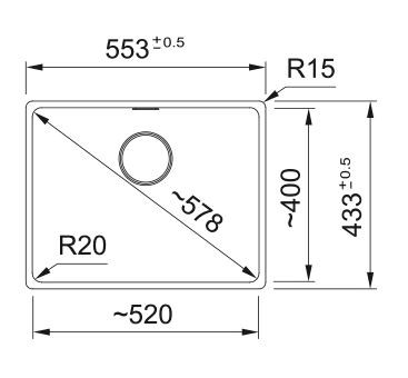 FRANKE MRG 110-52, mat črna + črni pokrov 125.0683.233