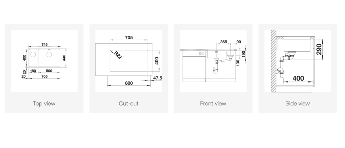 BLANCO ANDANO 500/180-U, desni, svilnat lesk 522989