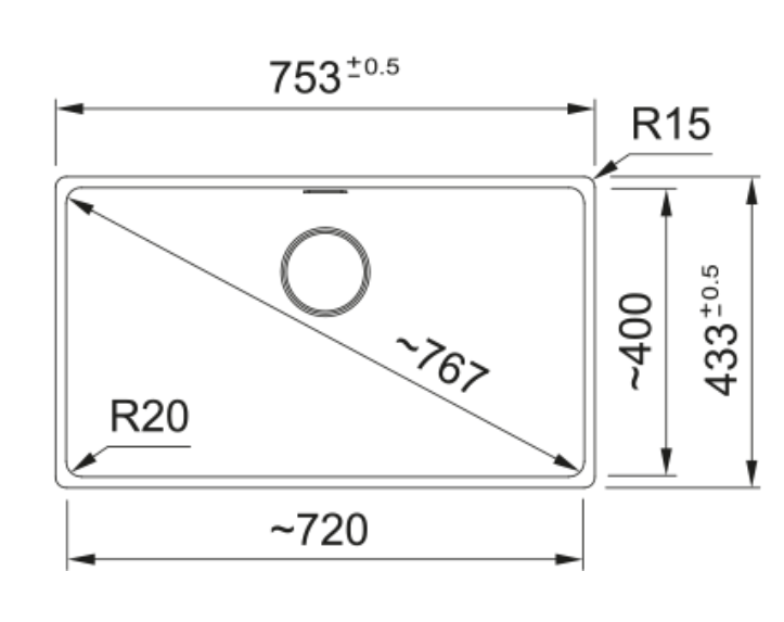 FRANKE MRG 110-72 slate grey ročno 125.0715.494
