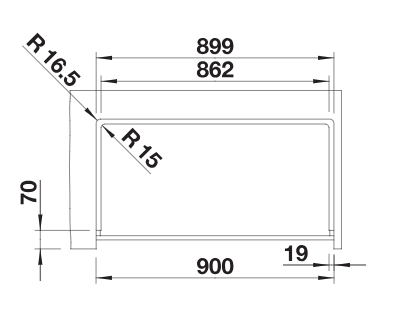 BLANCO  Akc.VINTERA XL 9-UF, vulkansko siva, 526800