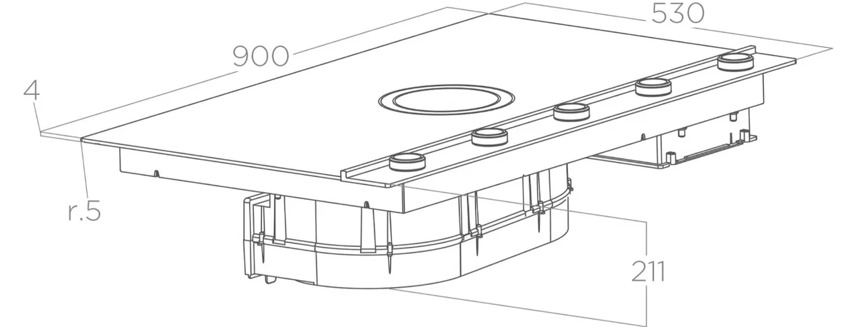 ELICA NIKOLATESLA UNPLUGGED EVO BL/A/90
