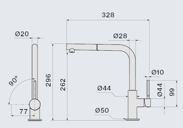 FALMEC Easy Corner krom