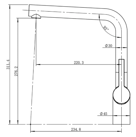 Caressi CA1108BK črna mat 113520774