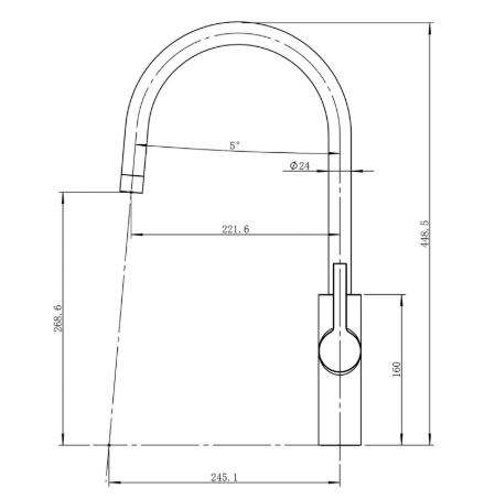 CARESSI CA1105BK črna mat 113520764