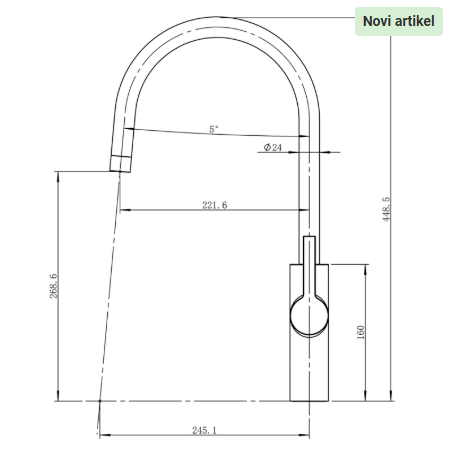 CARESSI CA1105G ECO Zlata - PL 113521115