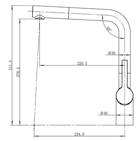 CARESSI CA1108BKU črna mat IZVLEČNA 113520779