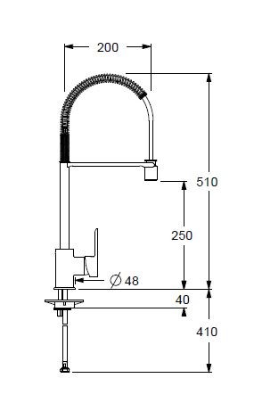 APELL APL8994DCCR, crom (izvlečna prha)