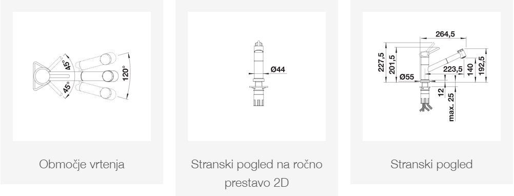 BLANCO KANO-S-F, ND, krom, VARIO, 527970
