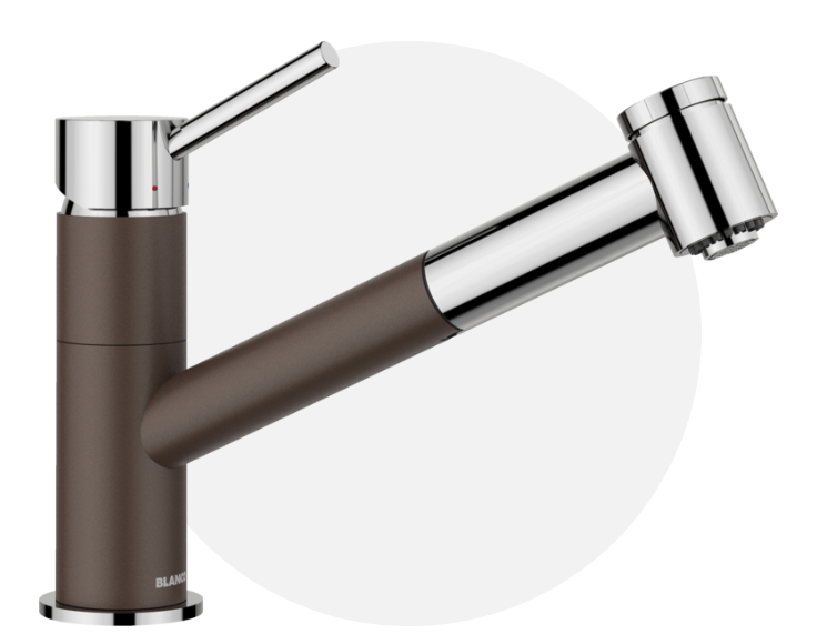 BLANCO KANO-S, HD,VARIO,kava/krom, izgled Silgranit, 527965