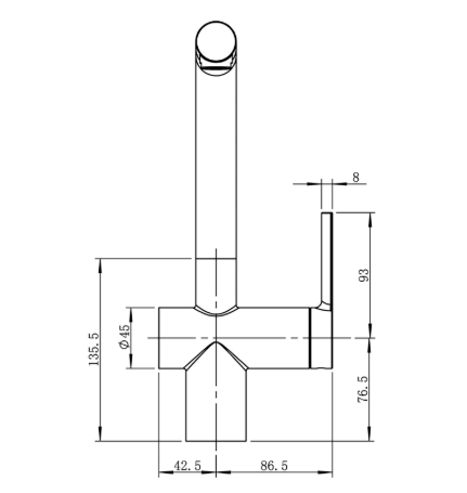 CARESSI CA1108BKU črna mat IZVLEČNA 113520779