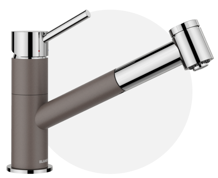 BLANCO KANO-S, HD,VARIO,si/krom, izgled Silgranit, 527967