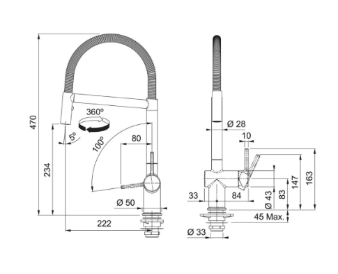 FRANKE  Active Semi Pro mat čr 115.0653.409