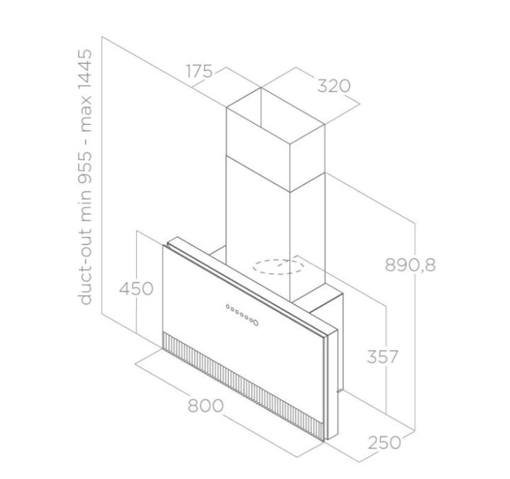 ELICA SUPER PLAT BL/F/80