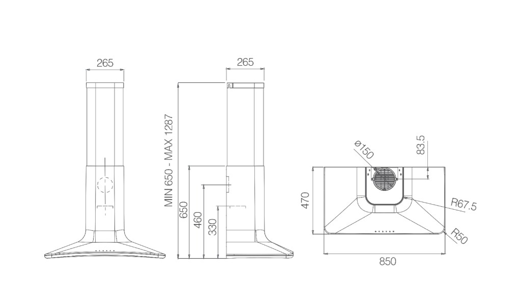 ELICA SWEET BRONZE/A/85 + CAM