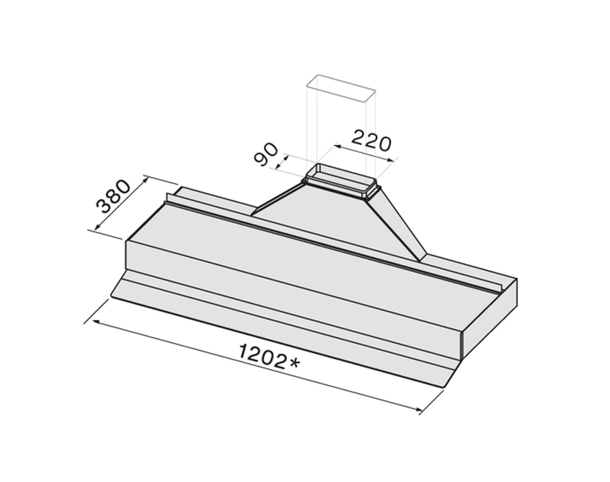 FALMEC SHELF BLACK 120 _