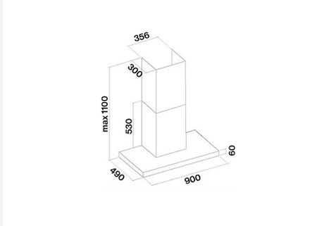 FALMEC PLANE NRS PLUS WALL 90 INOX