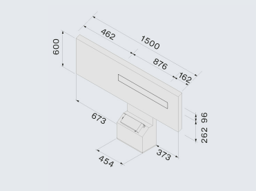 FALMEC AIR WALL - DESNI ELEMEN T 150