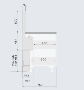 FALMEC AIR WALL - DESNI ELEMEN T 150