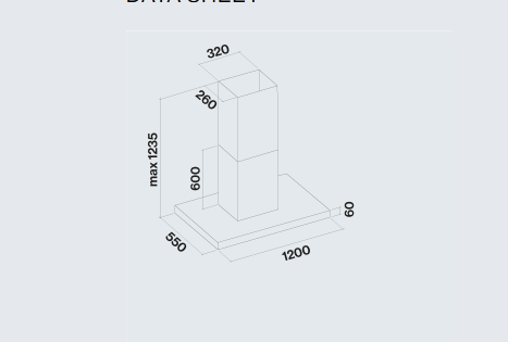 FALMEC PLANE ISLAND PLUS 120 W HITE