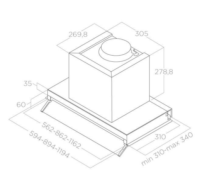 ELICA BOXIN LX/BL MAT/A/120