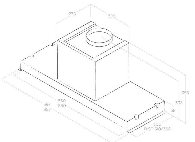 ELICA GLASS OUT IX/A/90