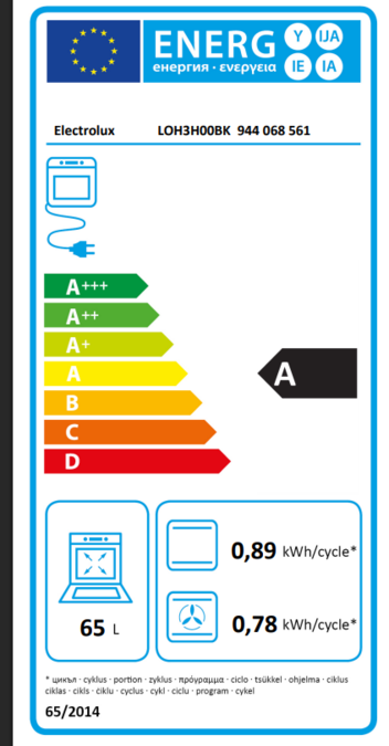 ELECTROLUX LOH3H00BK