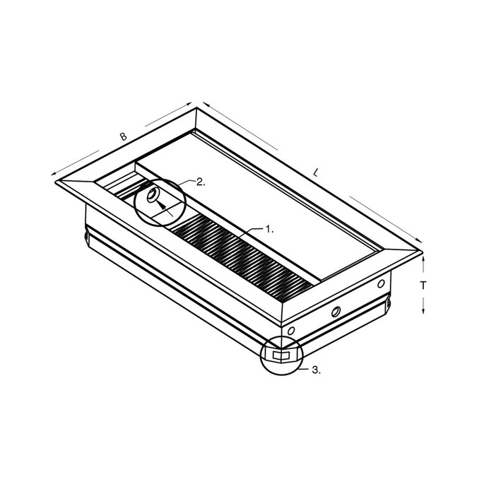 Prehod za kable ČRNI - 120 mm